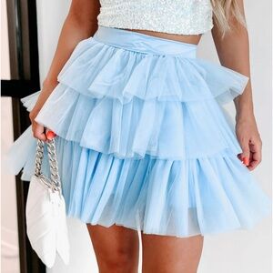 Nanamac blue tulle mini skirt